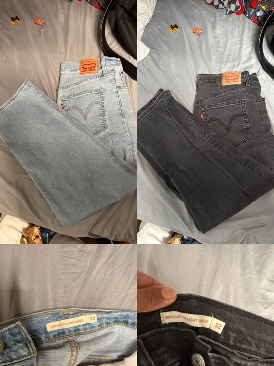 Levi's Denim - Bundle of Levi’s Ribcage Ankle Straight Jeans